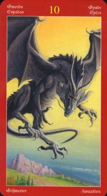 Таро Драконов - Dragons Tarot Swords10