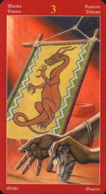 Dragons Tarot , галерея таро и значения Wands03