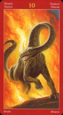 Таро Драконов - Dragons Tarot Wands10