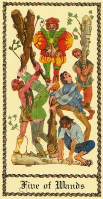 The Medieval Scapini Tarot. Каталог Wands05